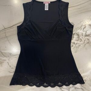 Vol.7 Women's Black Top with Lace trim Size M